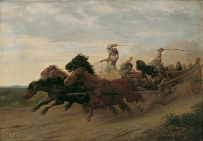 Gara di contadini slovacchi ubriachi da Julius von Blaas d. Ä.