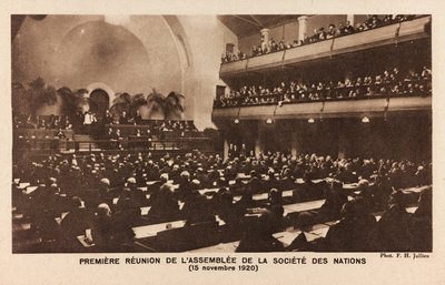 Album "Jack Bosio - Campagna di Guerra 1917-1920": Primo incontro della Compagnia delle Nazioni Unite a Ginevra, 15 novembre da Jullien F. H.