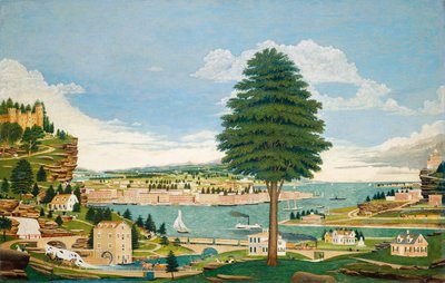 Scena composita del porto con castello da Jurgen Frederick Huge