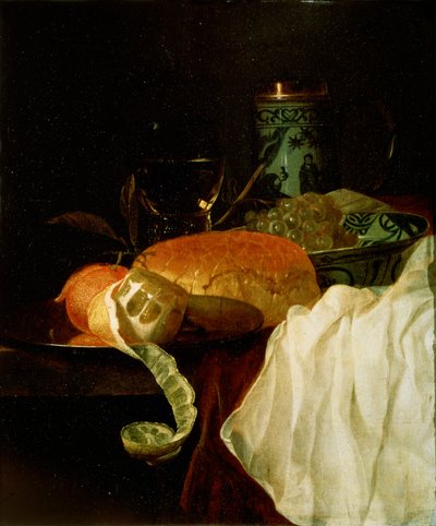 Frutta, pane e vino da Juriaen van Streeck