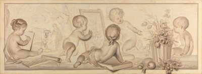 Sei putti con fiori e frutta e attributi dell