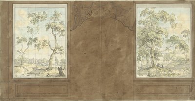 Progetto per la parete della sala di Jan de Groot, Keizersgracht 187 da Jurriaan Andriessen