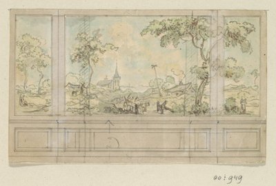 Disegno progettuale per una parete divisoria da Jurriaan Andriessen
