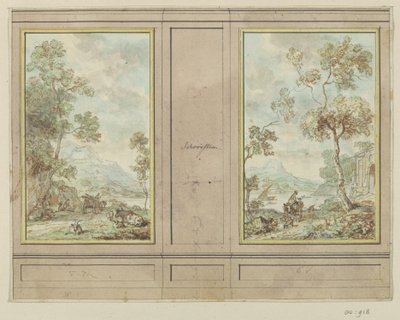 Disegno progettuale per una parete di una stanza da Jurriaan Andriessen