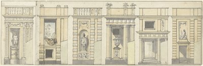 Sei disegni per una parete decorativa da Jurriaan Andriessen