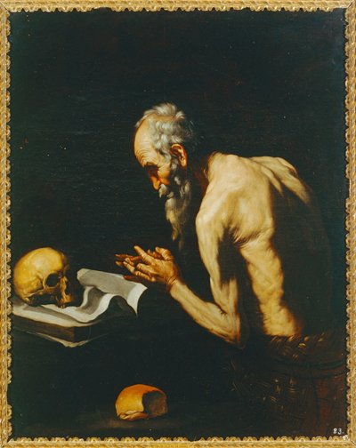 Copia da Ribera. San Paolo Eremita. 10014690 ... da Jusepe de (1591-1652) Ribera