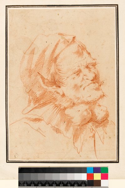 Testa grottesca, uomo con gozzo da Jusepe de Ribera