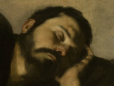 Il sogno di Giacobbe, dettaglio del volto da Jusepe de Ribera