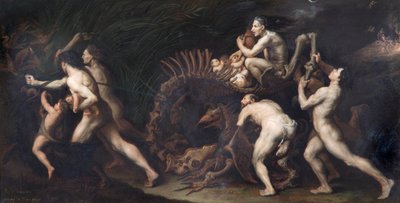 La Carcasse: una strega disegnata sullo scheletro di un mostro da Jusepe de Ribera