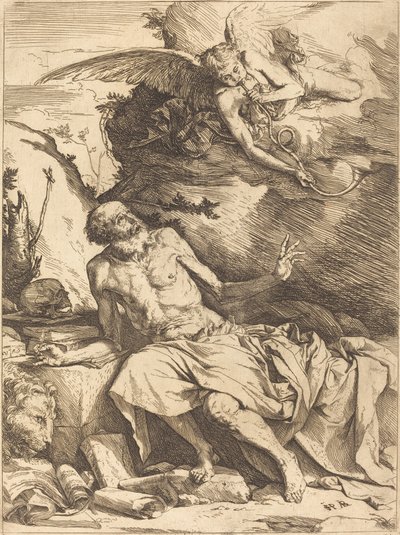 San Girolamo sente la tromba del Giudizio Universale da Jusepe de Ribera