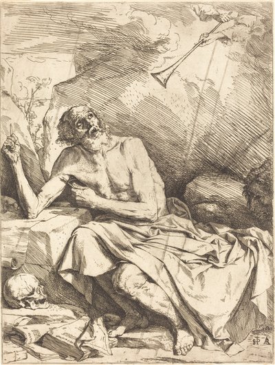 San Girolamo che Ascolta la Tromba del Giudizio Universale da Jusepe de Ribera