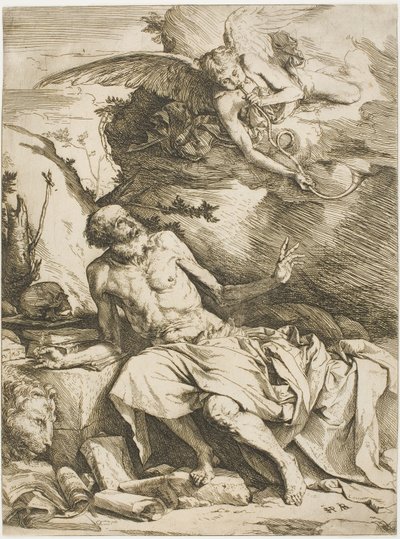 San Girolamo che ascolta la tromba del Giudizio Universale da Jusepe de Ribera