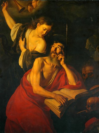 San Girolamo visitato dagli angeli da Jusepe de Ribera