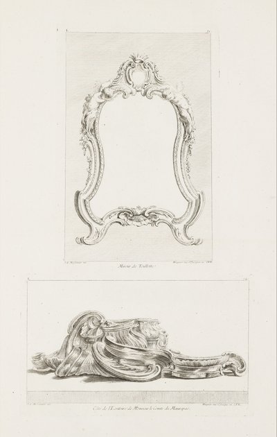 Specchio da Toeletta, 5a Tavola da Juste Aurèle Meissonnier
