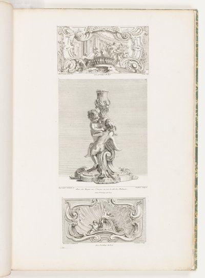 Pannello Ornamentale Raffigurante il Rapimento di Elena, tav. 24 in Oeuvre da Juste Aurèle Meissonnier
