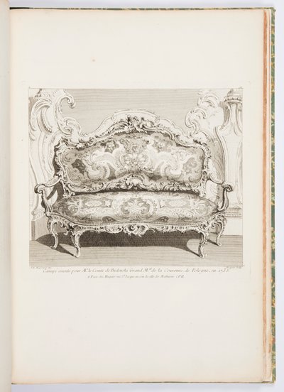 Canapè eseguito per il Conte di Bielinski nel 1735, 4a Tavola da Juste Aurèle Meissonnier