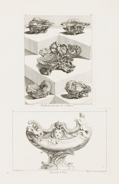 Differenti Disegni di Saliniere, tav. 63 in Oeuvre de Juste-Aurele da Juste Aurèle Meissonnier