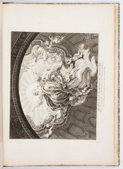 Progetto di un soffitto dipinto per la Cappella della Vergine di St. Sulpice di Parigi, tavola 105, in Oeuvres de Juste-Aurèle Meissonnier da Juste Aurèle Meissonnier