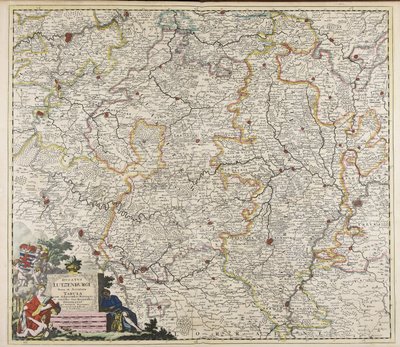 Ducatus Lutzenburgi nova et accurata tabula : cum adjacentibus provinciis et omnibus suis regionibus delineatio / per Iustinum Danckerts da Justus Danckerts
