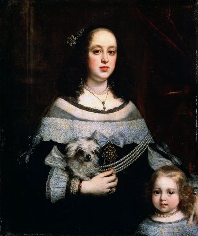Ritratto di una signora e una bambina, c1660 da Justus Sustermans