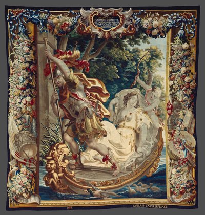 Cleopatra chiede di pagare un tributo a Roma da "La storia di Cesare e Cleopatra". da Justus van Egmont