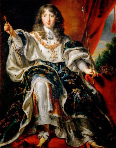 Luigi XIV, Re di Francia, nei suoi abiti di incoronazione da Justus van Egmont