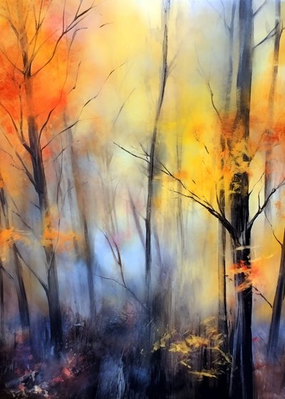 Foresta autunnale avvolta dalla nebbia da Justyna Jaszke