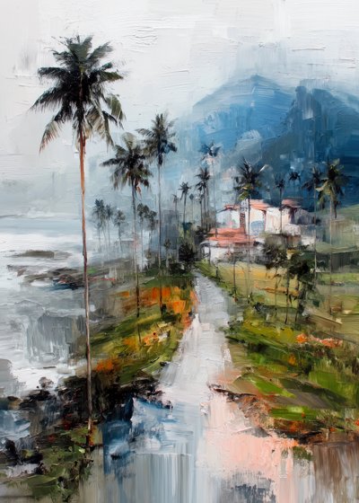 Villaggio tropicale avvolto nella nebbia da Justyna Jaszke