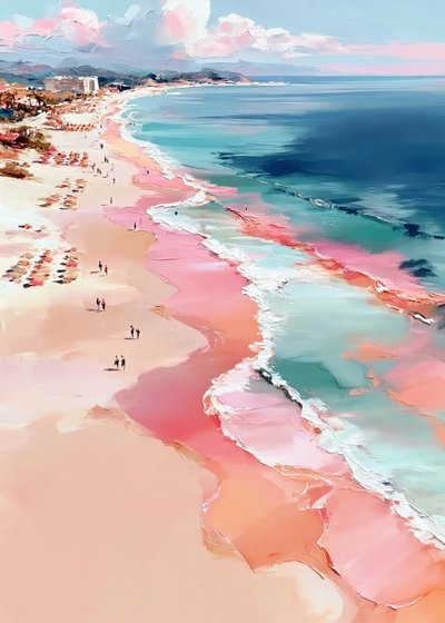 Il paradiso di Pink Beach da Justyna Jaszke