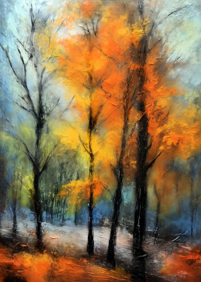 Una foresta autunnale dai colori vivaci da Justyna Jaszke