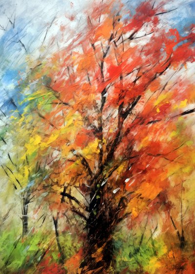 Albero autunnale dai colori vivaci da Justyna Jaszke