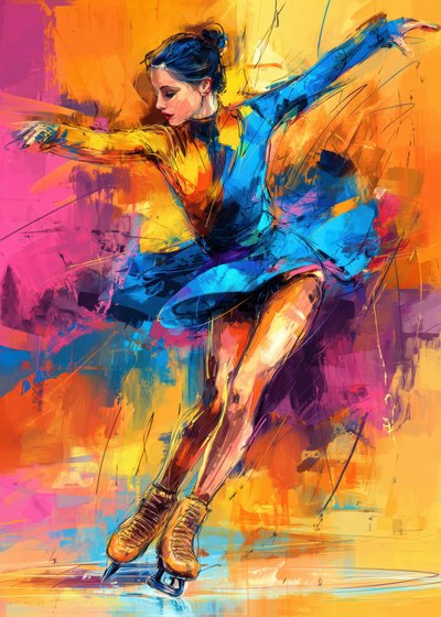 Una pattinatrice artistica piena di energia da Justyna Jaszke