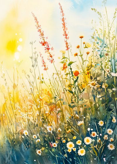 Fiori dai colori vivaci dei prati da Justyna Jaszke