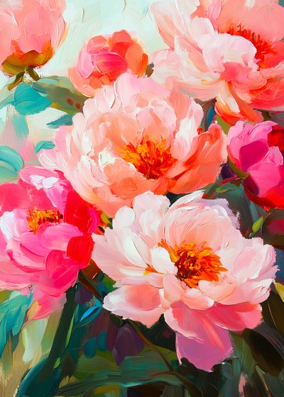 Fiori di peonia dai colori vivaci da Justyna Jaszke