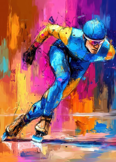 Un pattinatore di velocità pieno di energia da Justyna Jaszke