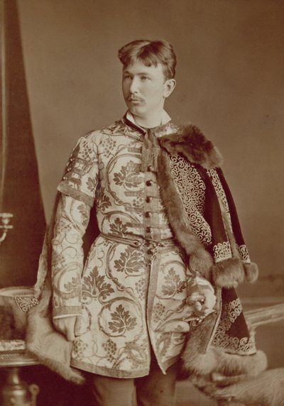 Giovane magnate ungherese, c.1870-80 (foto seppia) da József Borsos