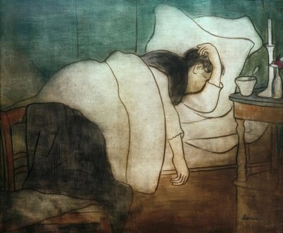 Donna a letto da József Rippl Rónai