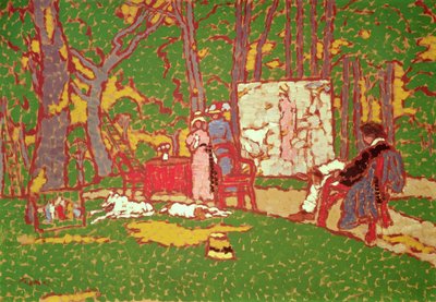 Dipinto di Lazarine e Anella nel parco. Fa caldo, 1910 da József Rippl Rónai