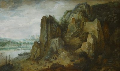 Vista di rocce, paesaggio fluviale da KMS 1024 Ubekendt