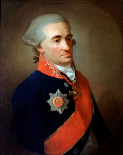 Ritratto del Poeta Michail M Kheraskov, fine 18° secolo da K Goekke