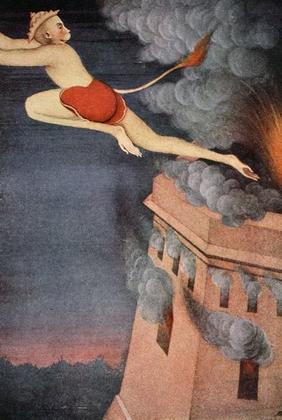 Incendio di Lanka da K Venkatappa