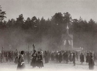 Processione di Pasqua, Monastero di Sarov, Russia, 1903 da K. von Hahn