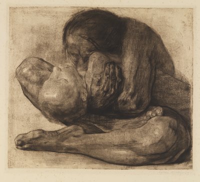 Donna con bambino morto da Käthe Kollwitz