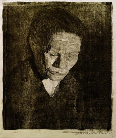 Testa di donna chinata da Käthe Kollwitz