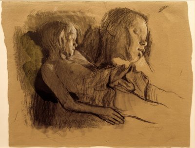 Bambino addormentato e testa di bambino da Käthe Kollwitz