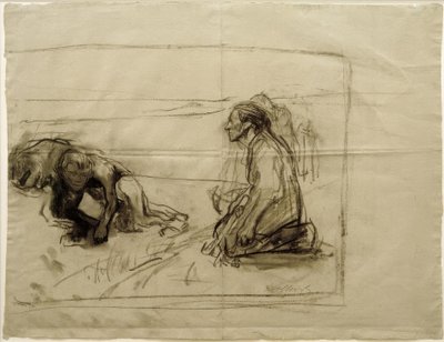K.Kollwitz, Studio per aratore (Aratore con donna inginocchiata) da Käthe Kollwitz