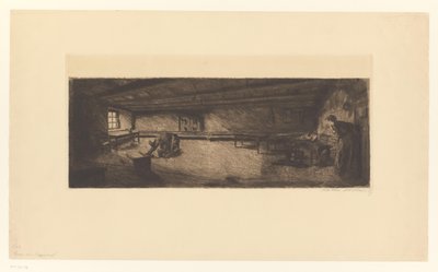Stanza con uomini che litigano e una donna che accorre da Käthe Kollwitz