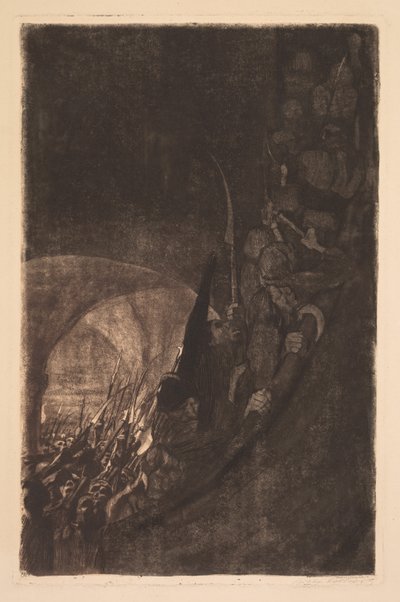 Guerra dei contadini: armamento in una volta da Käthe Kollwitz