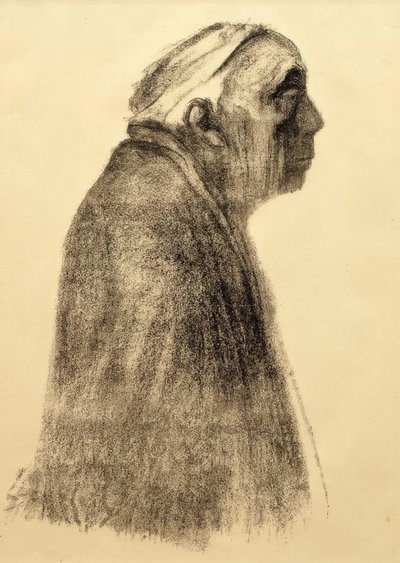 Autoritratto di profilo a destra da Käthe Kollwitz