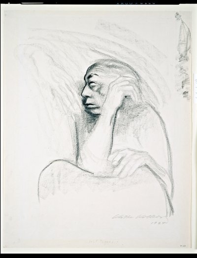Autoritratto con la mano della morte, 1924 da Käthe Kollwitz